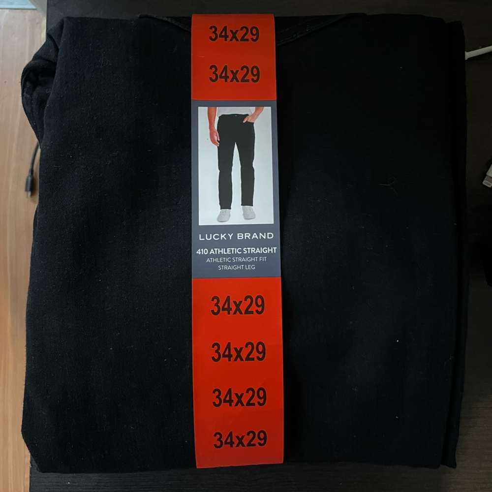 Lucky Brand Black Athletic Straight Jeans
